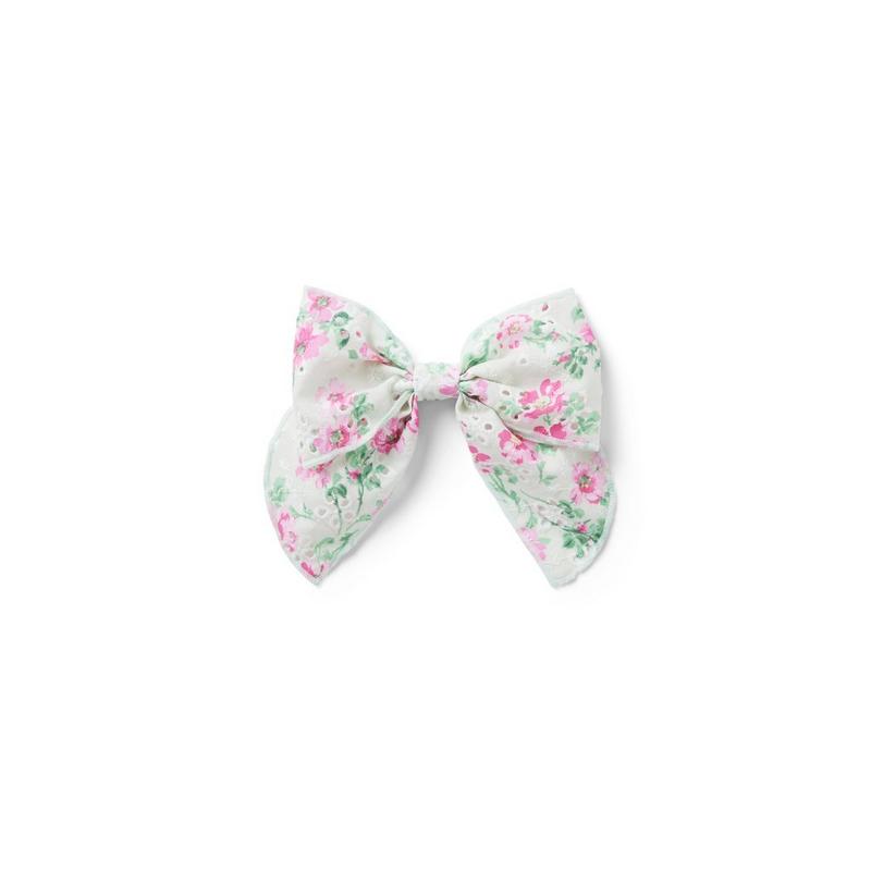 Floral Eyelet Bow Barrette - Janie And Jack